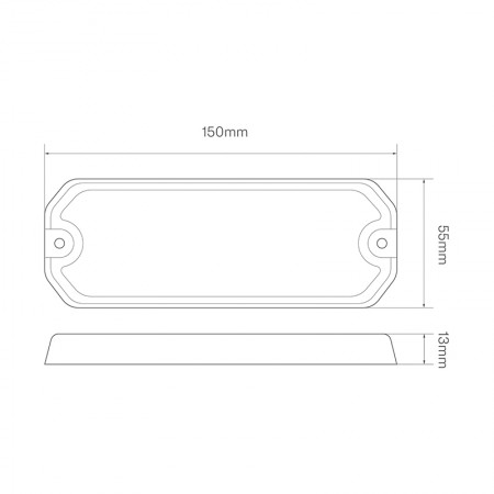 12 LED R65 Heavy-Duty Warning Lamp - Amber